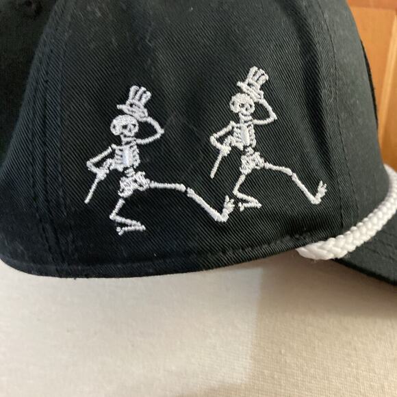Grateful Dead Snapback Hat New Adjustable OSFM Black Skeleton Baseball Cap - Picture 5 of 7
